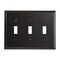 Amerelle Wall Plate, Number of Gangs: 3 Steel, Aged Bronze Finish, Bronze 163TTTDB - alternate 3